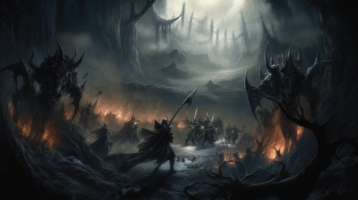 Desolate Warrior Dark Fantasy Background - Fantasy Backgrounds